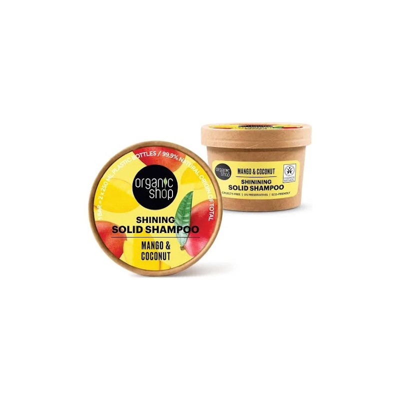 Organic Shop Champú Sólido de Brillo Mango y Coco Organic Shop Champú Sólido de Brillo Mango y Coco