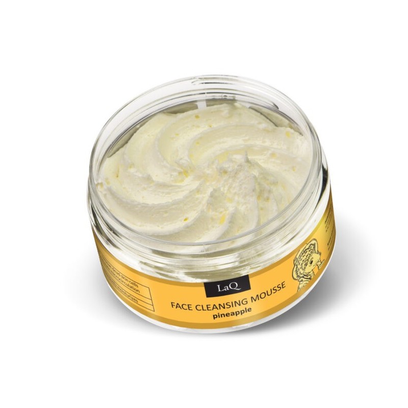 mousse limpiadora y exfoliante facial de piña